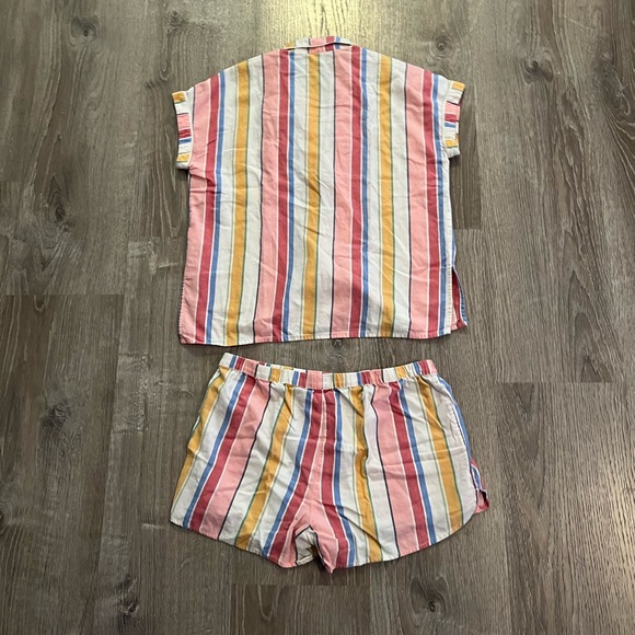 Madewell Bedtime Pajama  in Rainbow Stripe set - Picture 4 of 8